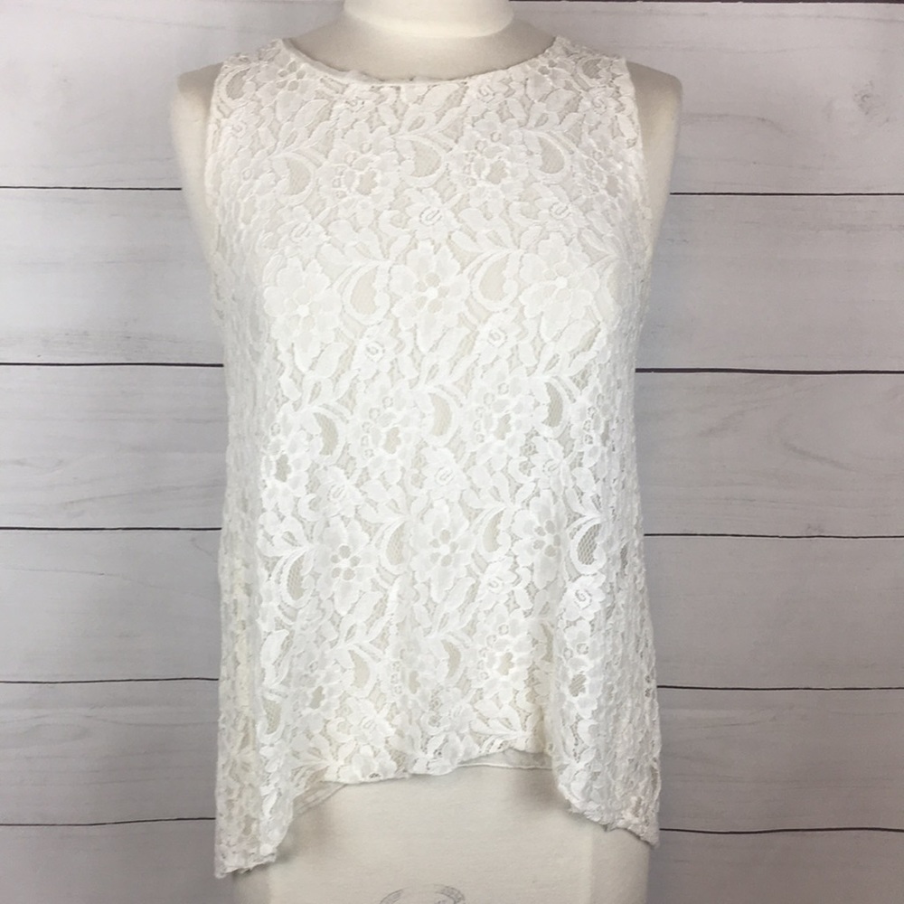 Dolce Ragazza Split Back Silk Top White S